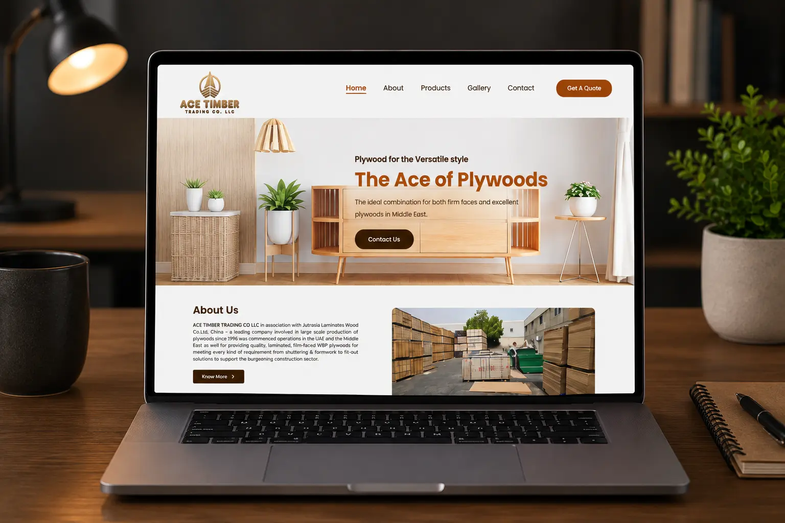 Ace Timber Trading Commercial Website Design UAE